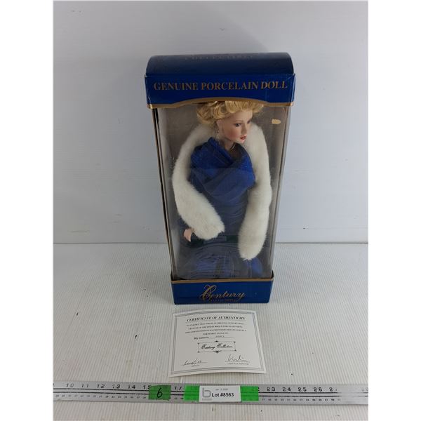 Century Collection Hand Crafted Genuine Porcelain Doll 17" w/Certificate of Authenticity
