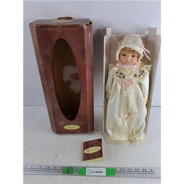 Symphony Hand Painted Collectable Porcelain Doll 16"