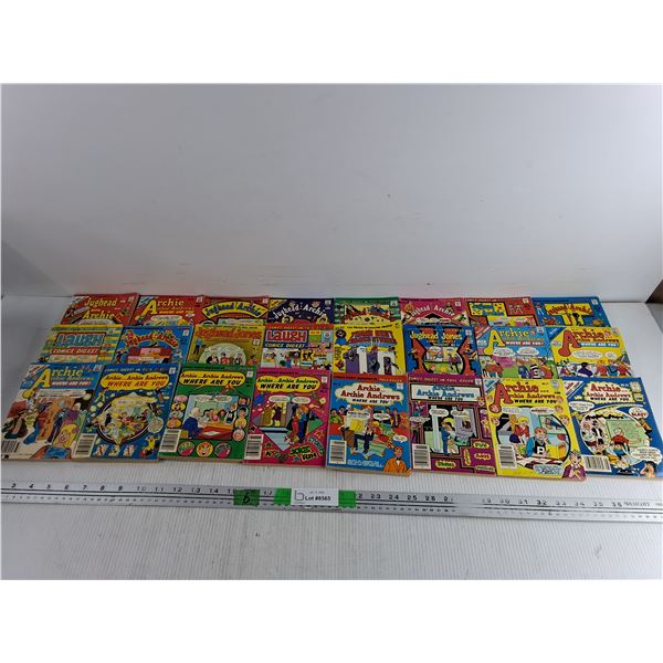 (24) Vintage Archie Digest Library Comics - Jughead with Archie, Laugh, Jughead Jones