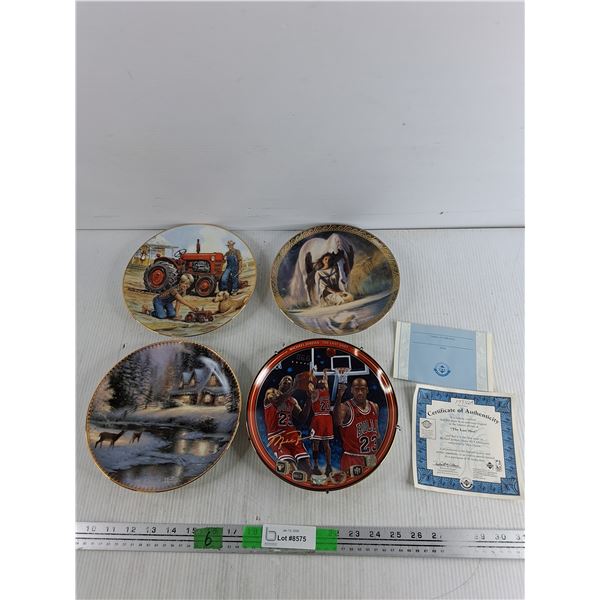 (4) Decorative Plates - The Bradford Exchange, Co-op, Upper Deck Michael Jordan