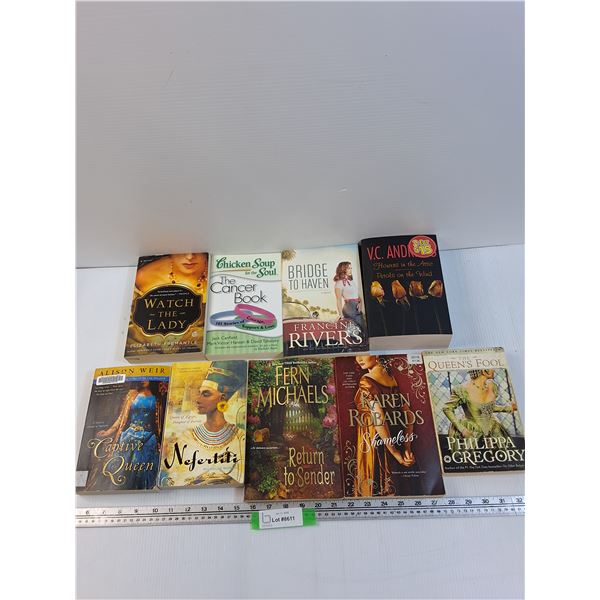 (9) Books: Historical Fiction & Romance Novels - Various