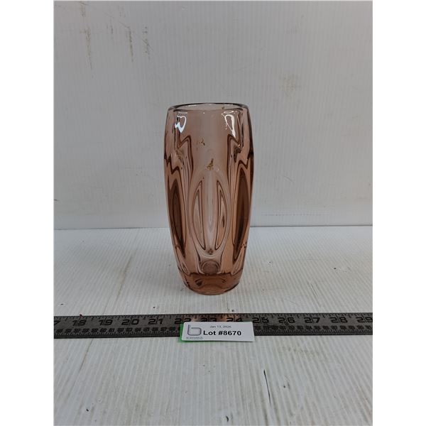 Rose Glass 8" Vase