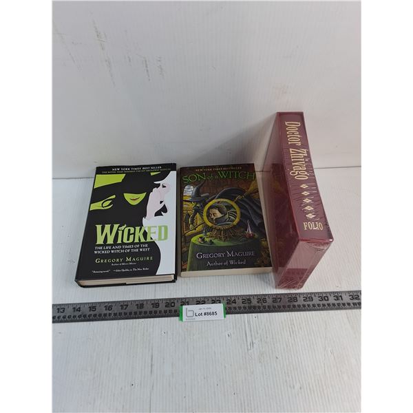 (3) Books (Wicked, Son of a Witch, Doctor Zhivago - Sealed)