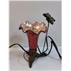 Image 2 : (2) Honeysuckle & Butterfly Style Lamps - Work - 9" Tall - PICK UP
