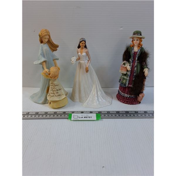 (3) Figurines: Princess Catherine, Mother, Victorian