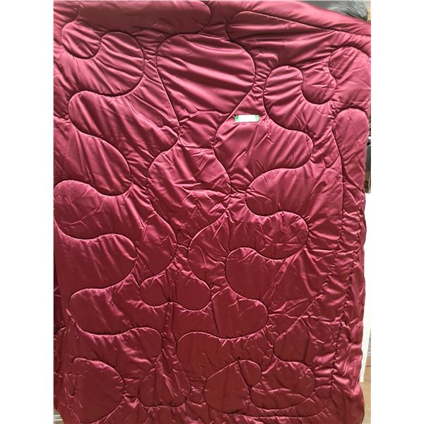 Red Satin Style Comforter - 80" x 60"