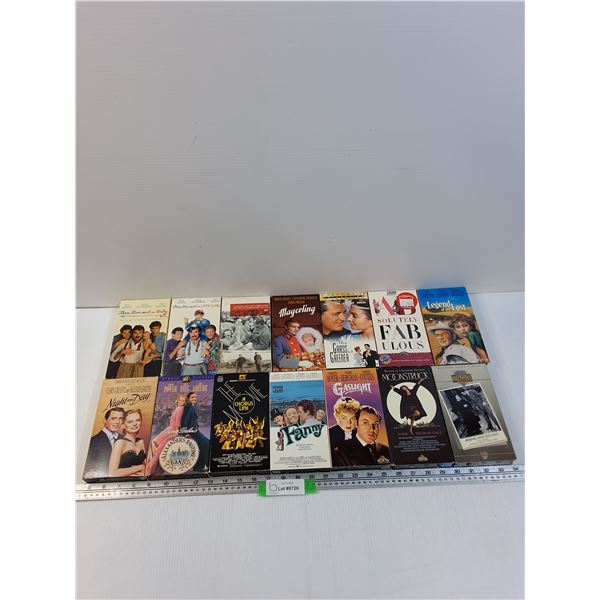(14) VHS: Three Men and a Little Lady, Moonstruck, Fanny, Misc