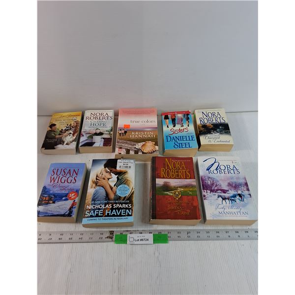 (9) Various Adult Books, True Colors, The Winter Lodge, Sisters, Misc