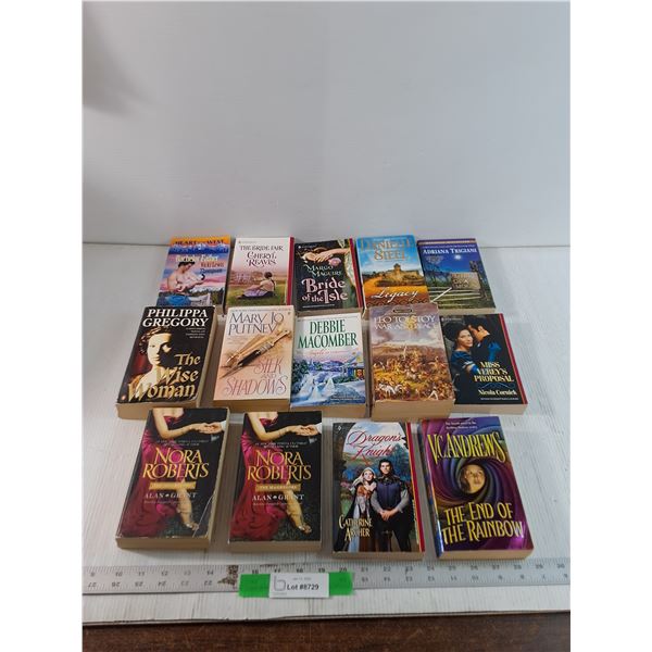 (14) Various Adult Books, The End Of The Rainbow, Bride of the Isle, Misc