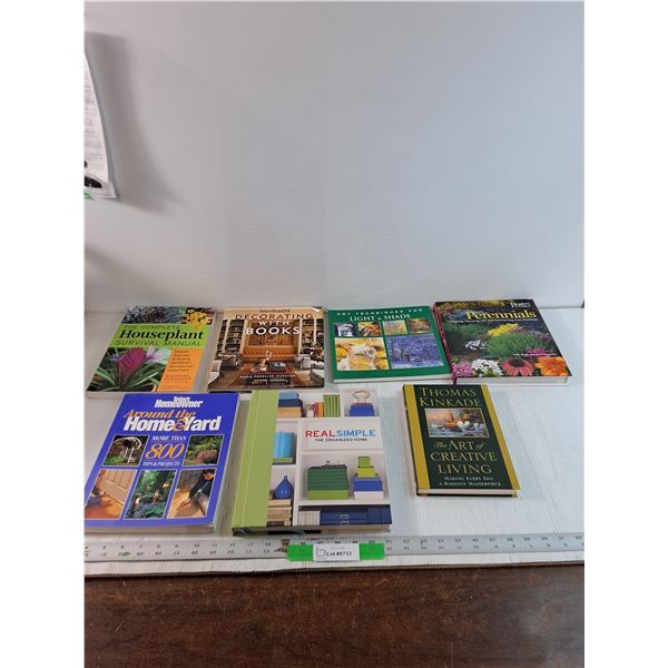 (7) Various Books, Perennials, Decorating with Books, Misc