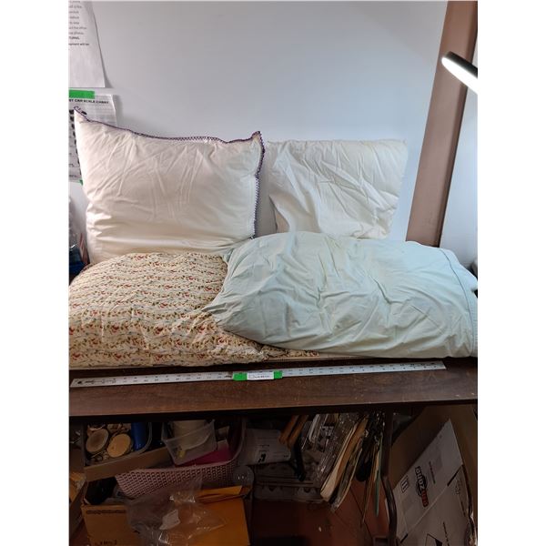 Lot of (4) Pillows, (2) Have Pillow Cases, Some Small Stains, As Pictured - PICK UP
