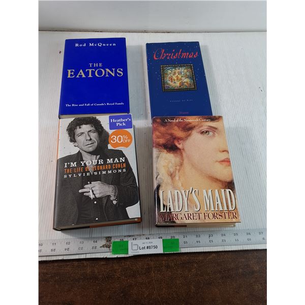 Lot of (3) Various Books, The Eatons, Christmas, Lady's Maid, The Life of Leonard Cohen