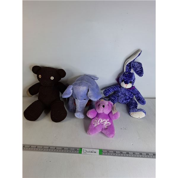 (4) Various Stuffies- Mr Beans Teddy