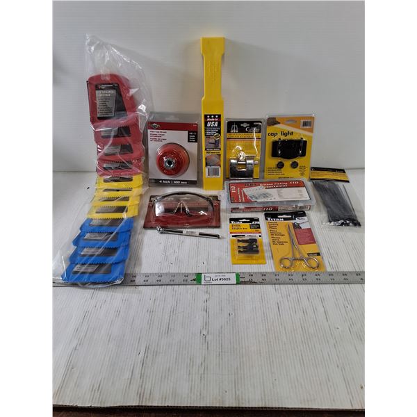 NOS -(12) Ice Scrapers,Wire Cup Brush,Padlock,Grease Fitting Ass't and more as pictured