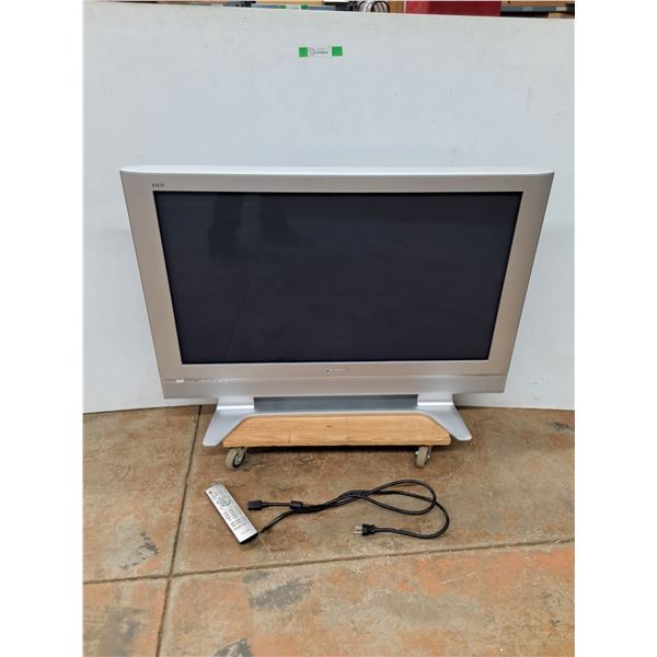 *Panasonic Television, 42"Screen, Powers On, Dolly Not Included, Has Remote and Power Cord,Cant Ship