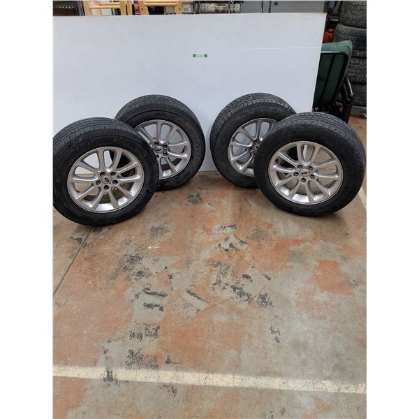 *Set Of(4)Goodyear Assurance WeatherReady 245/60R18 Tires w/ 5 Bolt Ford Rims, Hold Air, Cannot Ship