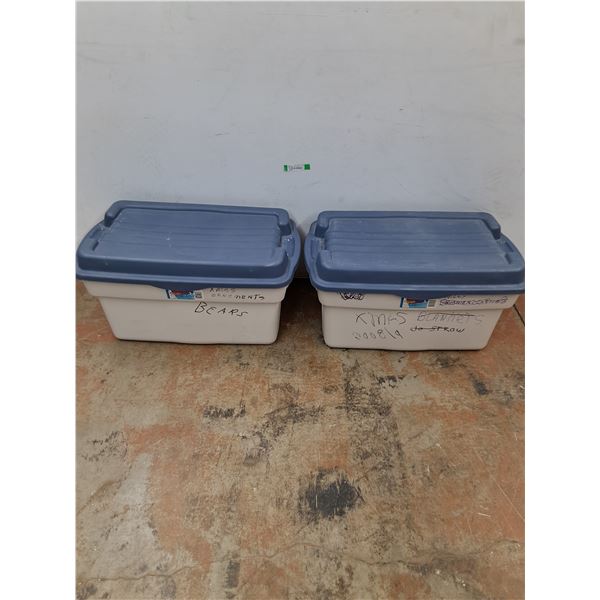 *(2) Rubbermaid Storage Totes w/ Lids, Both 31" x 20" x 16", Cannot Ship