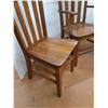 Image 2 : * (3) Oak Wooden Chairs (One Arm Chair) - CANNOT SHIP