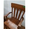 Image 3 : * (3) Oak Wooden Chairs (One Arm Chair) - CANNOT SHIP