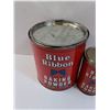 Image 2 : (2) Blue Ribbon Baking Powder Tins - 7"  & 5" Tall