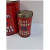Image 3 : (2) Blue Ribbon Baking Powder Tins - 7"  & 5" Tall