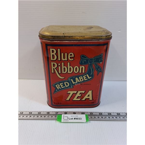 Blue Ribbon Tea Tin - 8.5" Tall