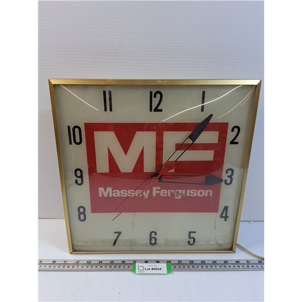 Massey Ferguson Electric Clock - 15" Diameter - Powers On - Pick Up Preferred