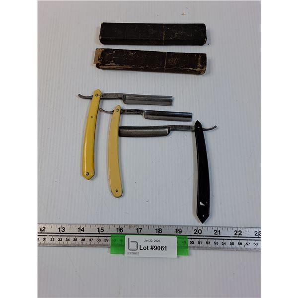 (3) Vintage Straight Edge Razors