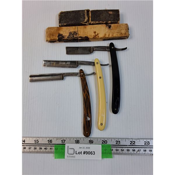 (3) Vintage Straight Edge Razors