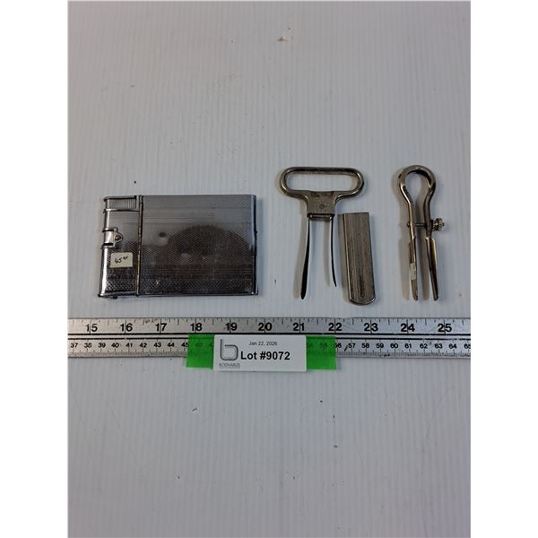 Vintage Cigarette Holder w/Lighter & Cork Opener & Pipe Reamer