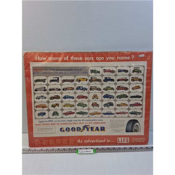 Goodyear Advertisement Poster - 22" x 17"