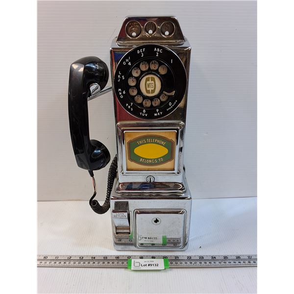 Vintage Automatic Electric Pay Phone - 18" x 7" x 6" - Heavy - PICK UP