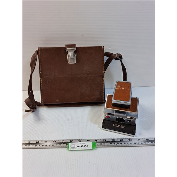 Polaroid Vintage Land Camera & Leather Case - As Is, Untested