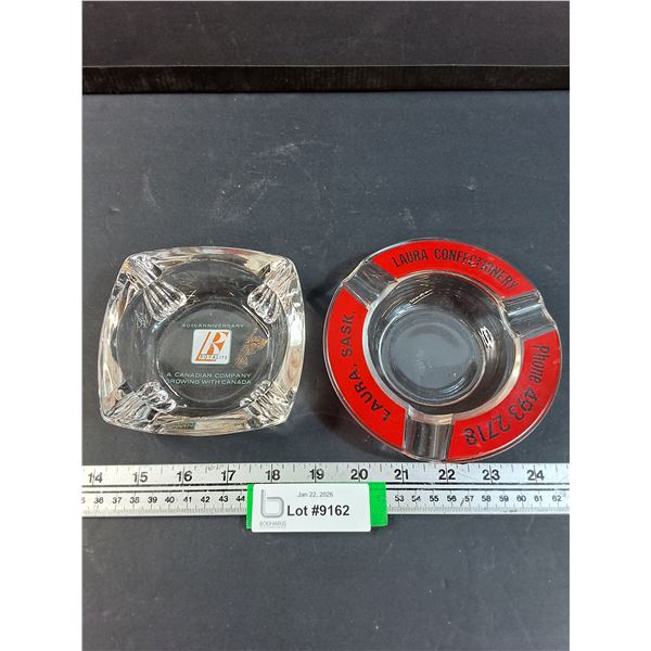 (2) Ashtrays: Laura, Sk & Royalite