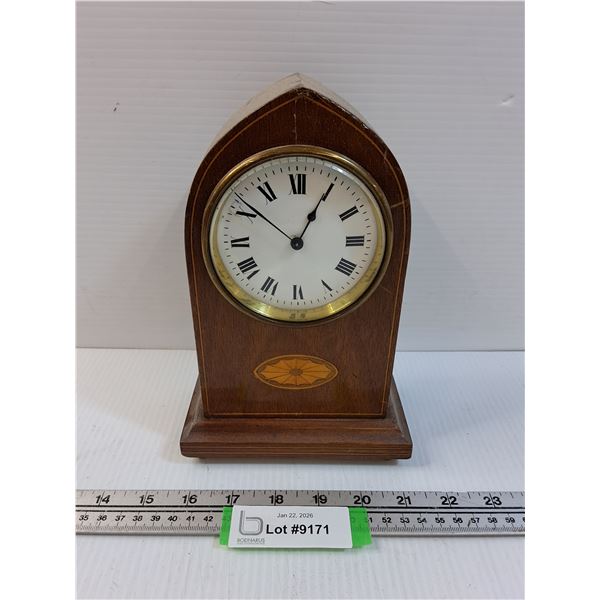 Mantle Clock - Wind-up - Untested - 9" x 6" x 3"