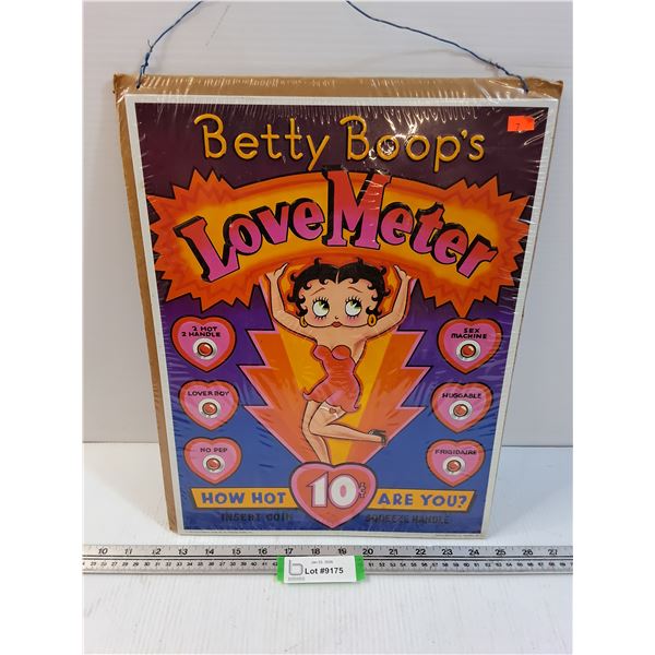 Betty Boop Love Meter Metal Sign - 12" x 16"