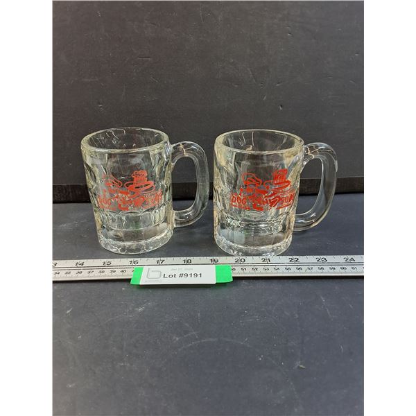 (2) Dog 'n' Suds Glass Mugs