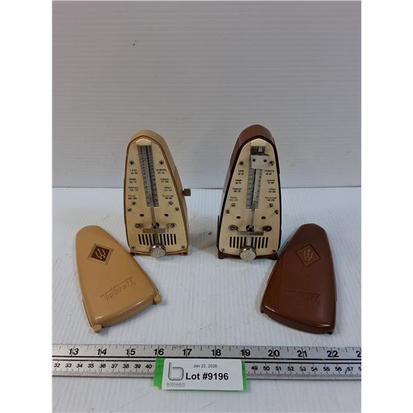 (2) Taktell Metronomes - 7" Tall