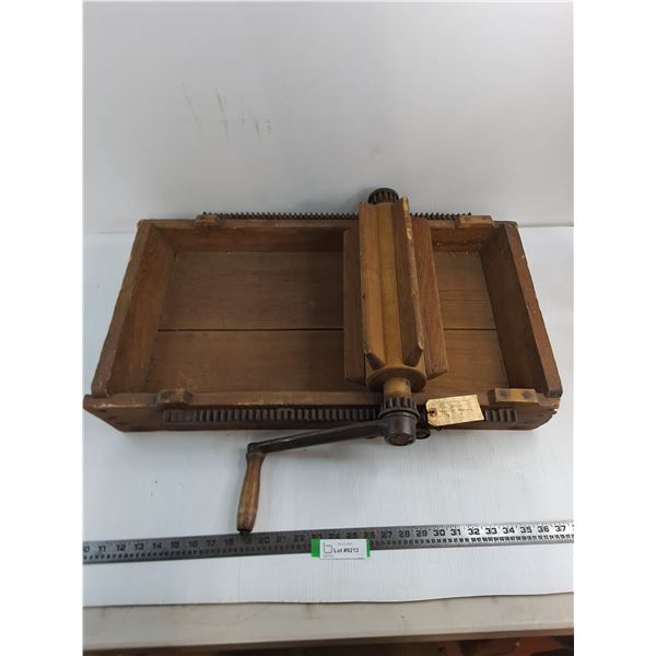 Antique Wooden Table-top Butter Worker - 28x23x8" - Pickup Only