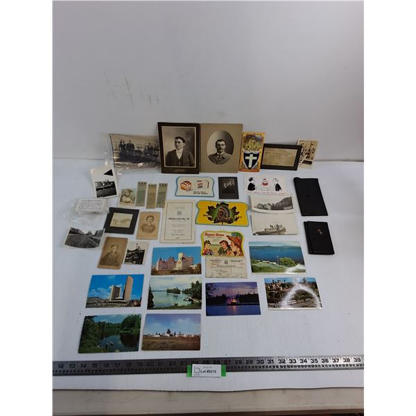 Assorted Collection of Antique/Vintage Photographs/Postcards/Misc.