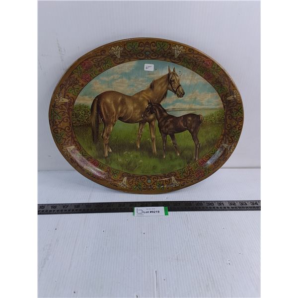 Vintage Metal Tray - 16" x 14"