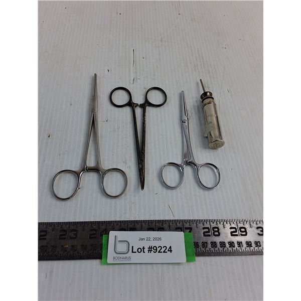 (3) Vintage Surgical Forceps, Perfect Pocket Oiler
