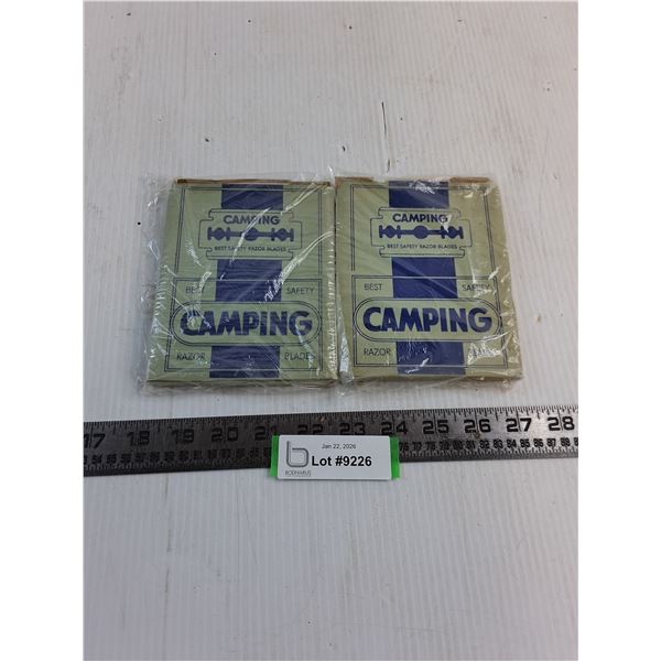 (2) Vintage Packages of Camping Safety Razor Blades