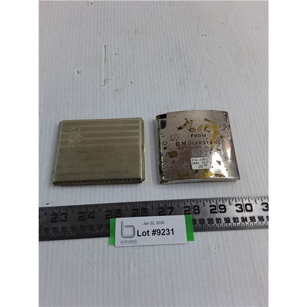 (2) Antique Brass Cigarette Holders