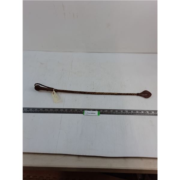 Vintage Leather Riding Crop - 25" Length