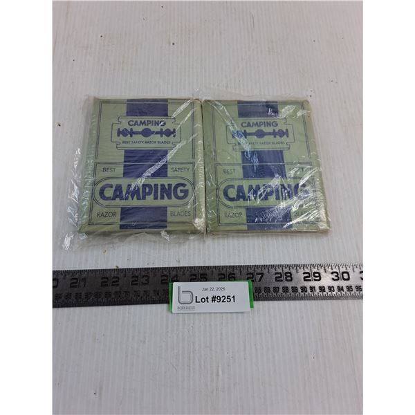 (2) Vintage Packs of Camping Safety Razor Blades