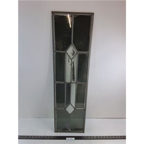 36" x 10" Vintage Stained Glass Window - Pickup Only