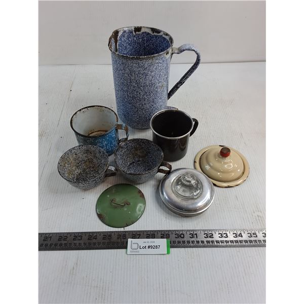 Assorted Enamelware, Misc.