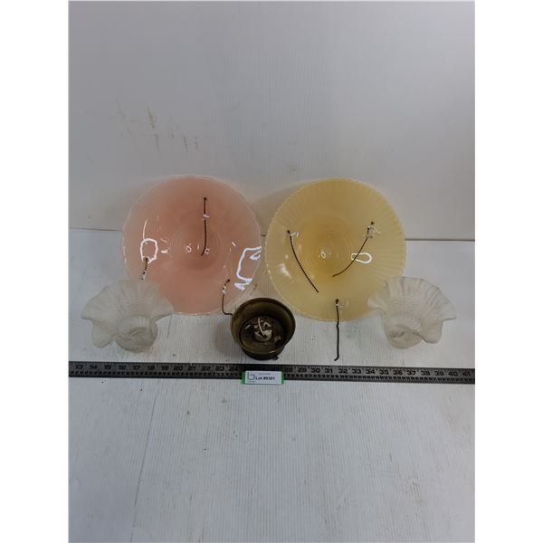 Vintage Light Shades and Fixture