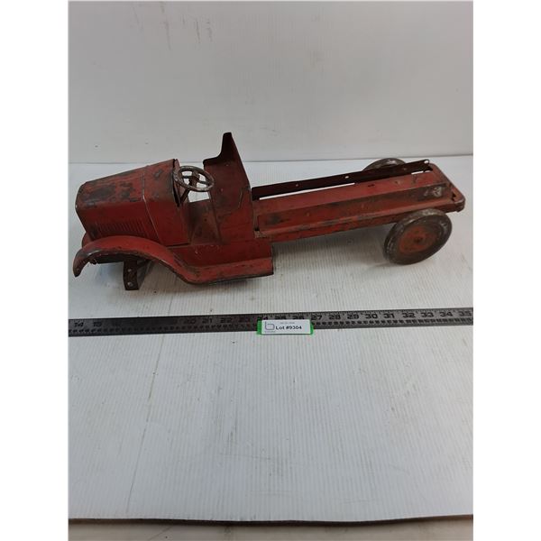 Vintage Folded Pressed Steel Toy Vehicle - As is - 23" Length
